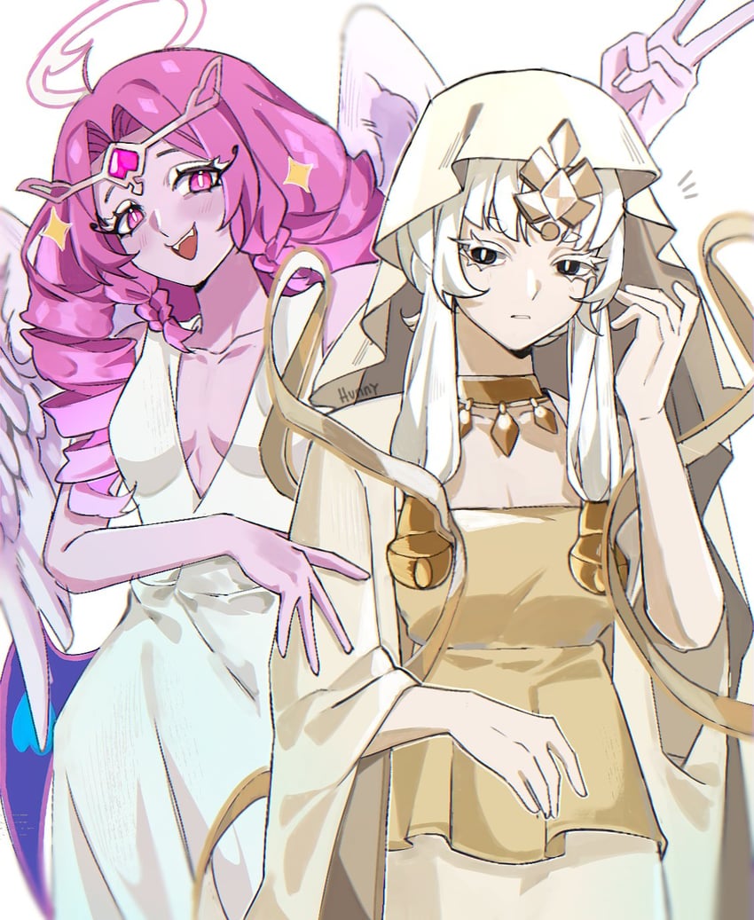 eternal sugar cookie and mystic flour cookie (cookie run and 1 more) drawn by haniwa15