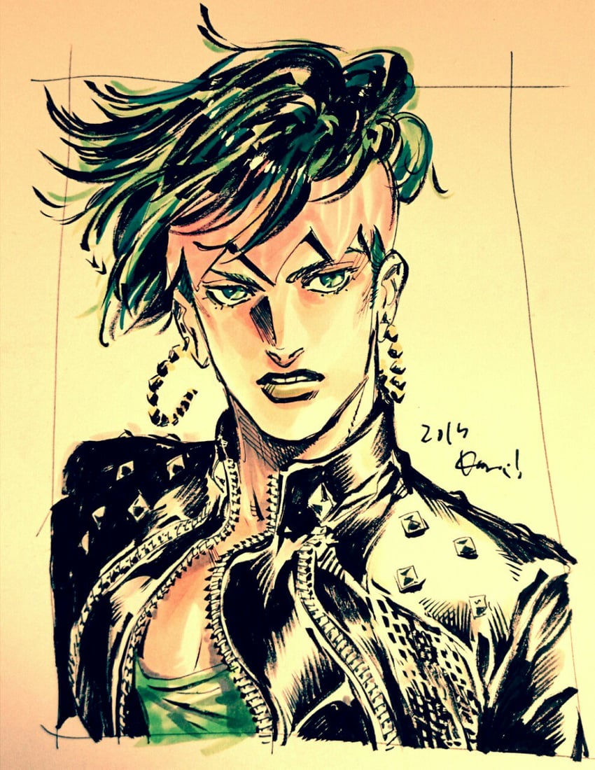 kishibe rohan (jojo no kimyou na bouken and 1 more) drawn by kotteri