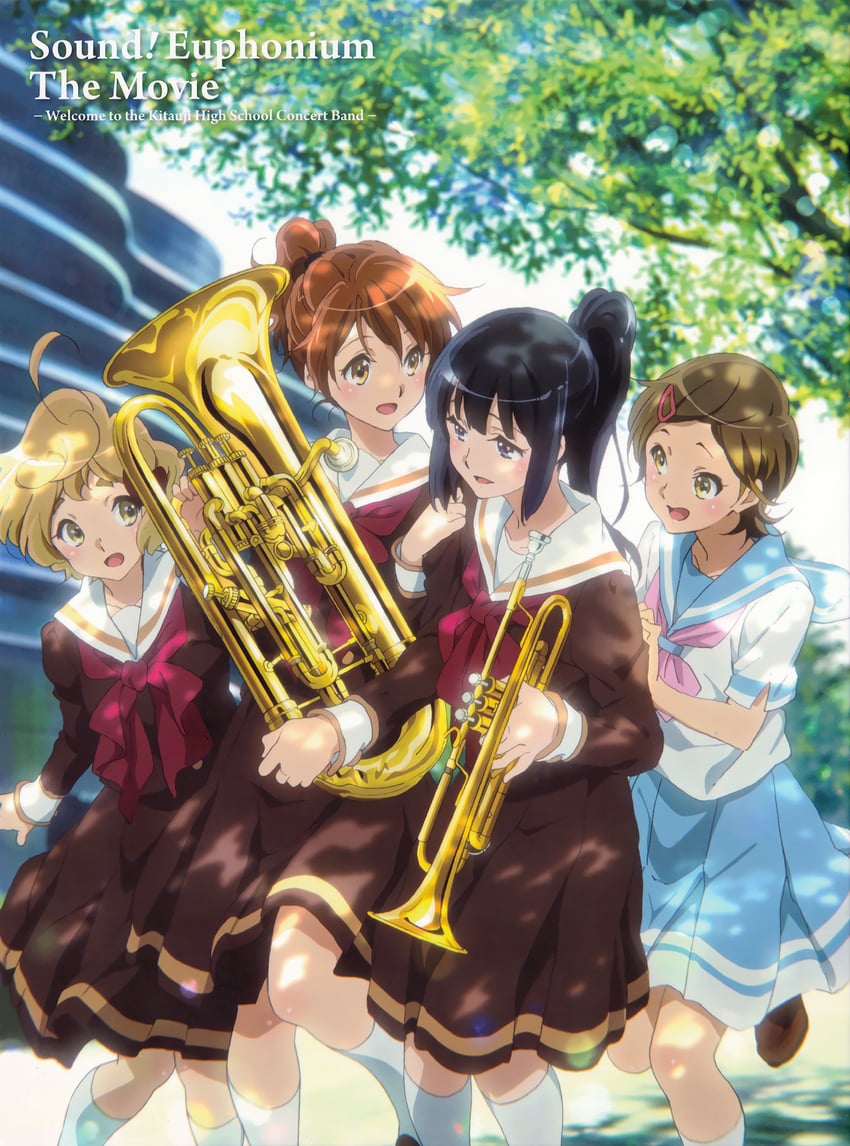 oumae kumiko, kousaka reina, kawashima sapphire, and katou hazuki (hibike! euphonium) drawn by ikeda_shouko
