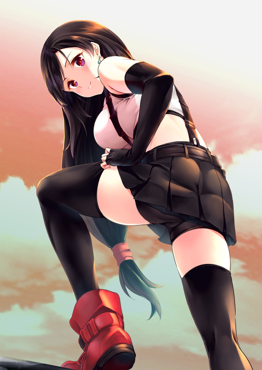 tifa lockhart (final fantasy and 2 more) drawn by makishima_rin
