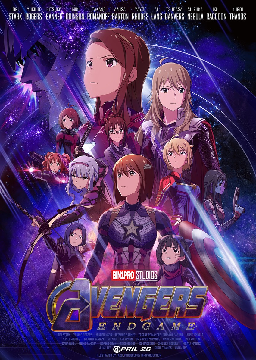 hoshii miki, shijou takane, minase iori, miura azusa, hagiwara yukiho, and 17 more (idolmaster and 7 more) drawn by bin1production and taku1122