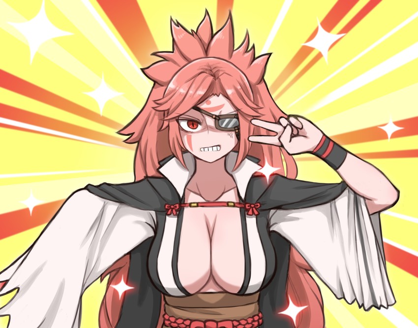 baiken (fate and 2 more) drawn by mata_(matasoup)