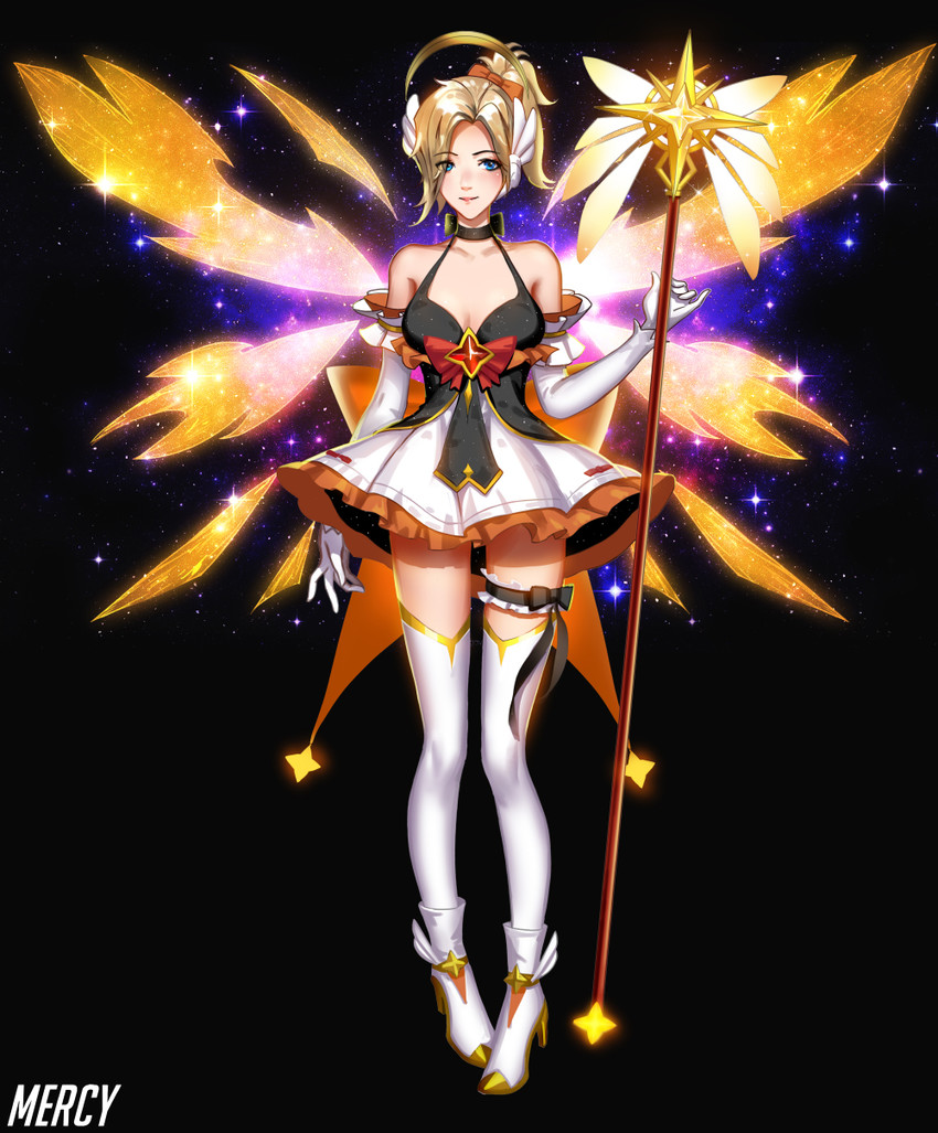 mercy (mahou shoujo madoka magica and 2 more) drawn by liang_xing