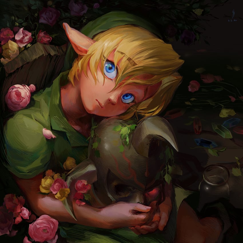 link and young link (the legend of zelda and 1 more) drawn by celiahoodcat