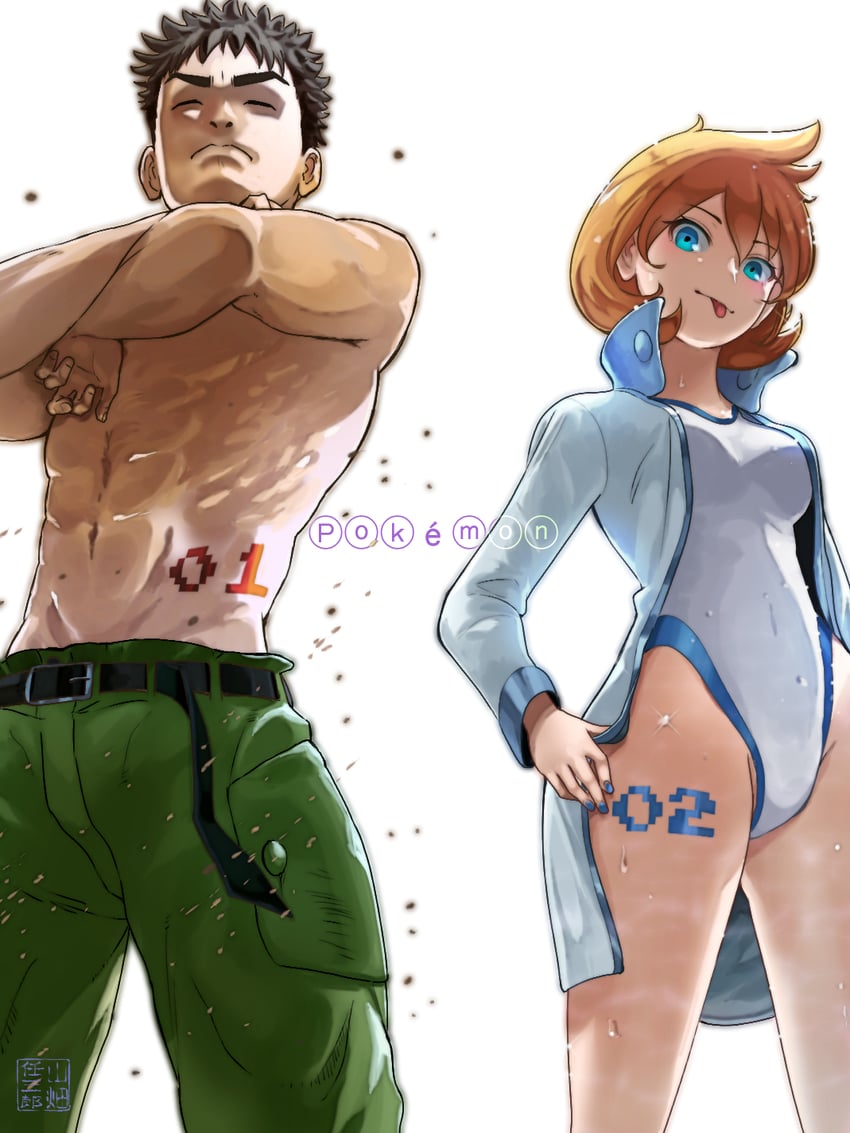 misty and brock (pokemon and 2 more) drawn by yoruniyoruyoshi