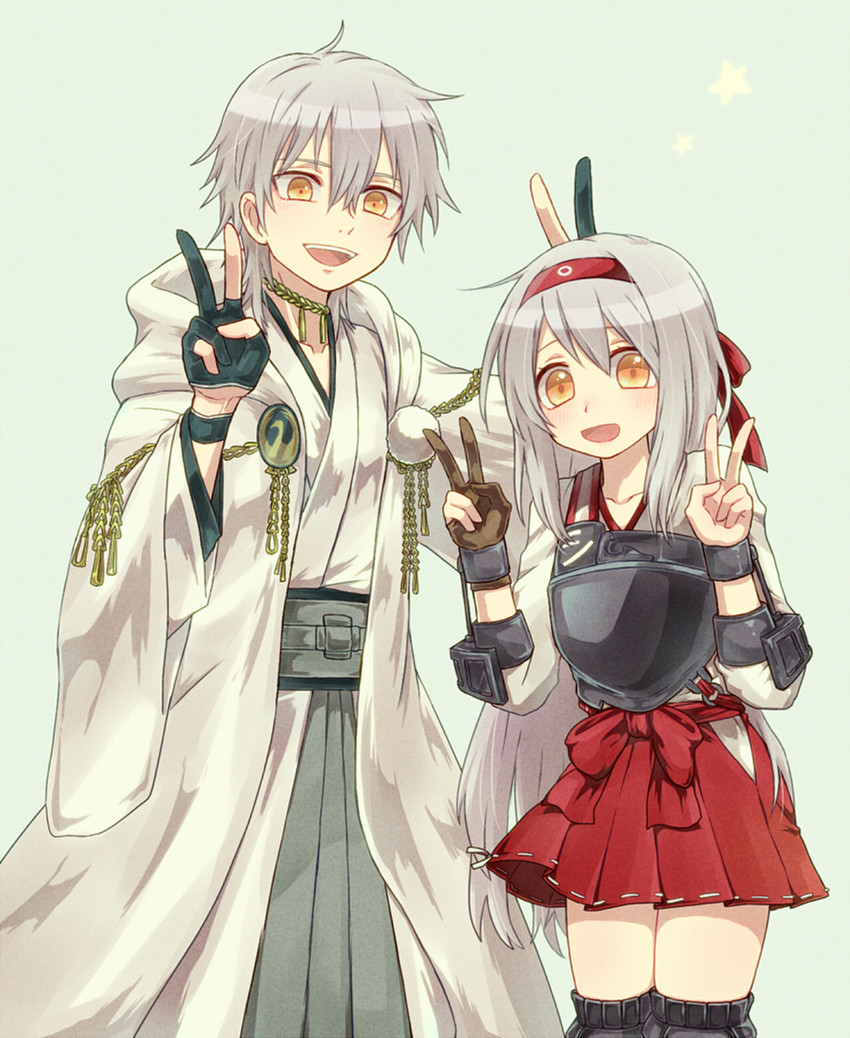 shoukaku and tsurumaru kuninaga (kantai collection and 1 more) drawn by shiwo_(siwosi)