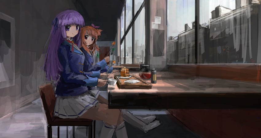 ozora akari and hikami sumire (aikatsu!) drawn by hairo_(r228n)