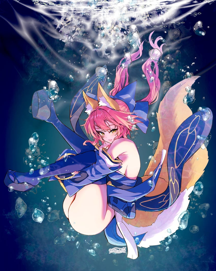tamamo and tamamo no mae (fate and 1 more) drawn by wisespeak