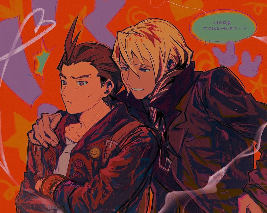apollo justice and klavier gavin (ace attorney and 1 more) drawn by dimsum2756