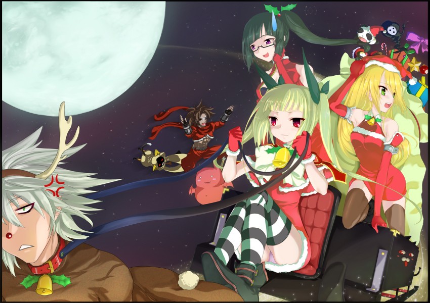 noel vermillion, ragna the bloodedge, rachel alucard, taokaka, litchi faye ling, and 5 more (blazblue) drawn by minatsuki_randoseru