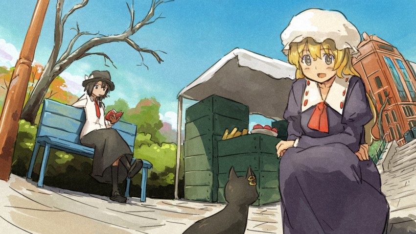chen, usami renko, and maribel hearn (touhou) drawn by shibasaki_shouji