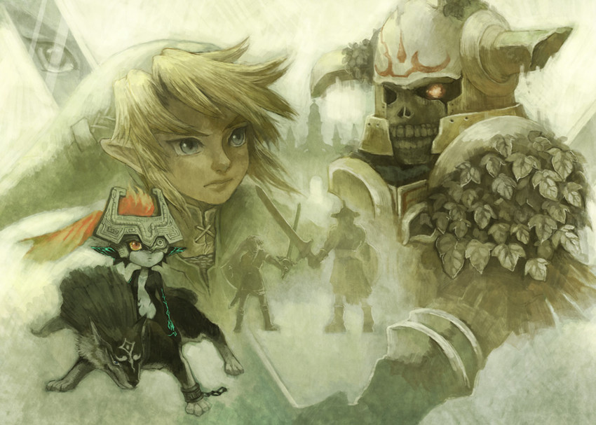 link, midna, wolf link, and hero's shade (the legend of zelda and 1 more) drawn by yo_mo