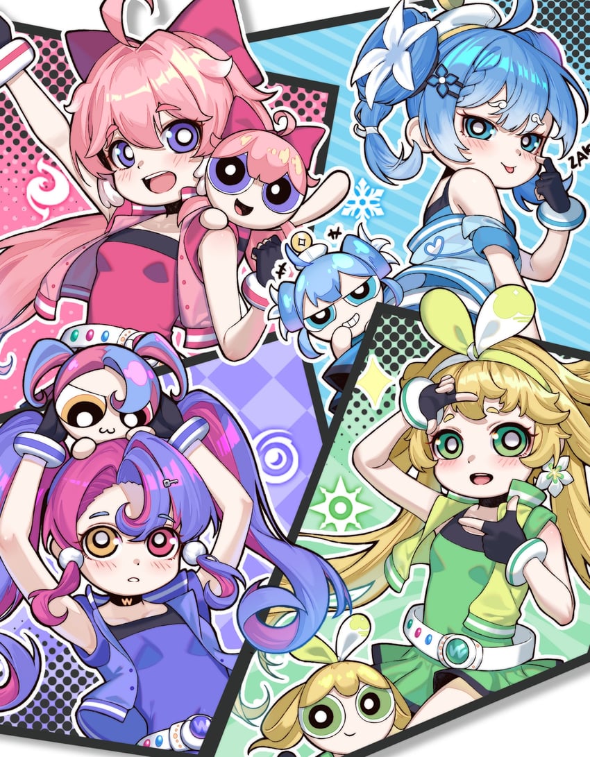 roccia, encore, verina, and youhu (wuthering waves and 2 more) drawn by eien_no_24-sai_no_shakai_hito