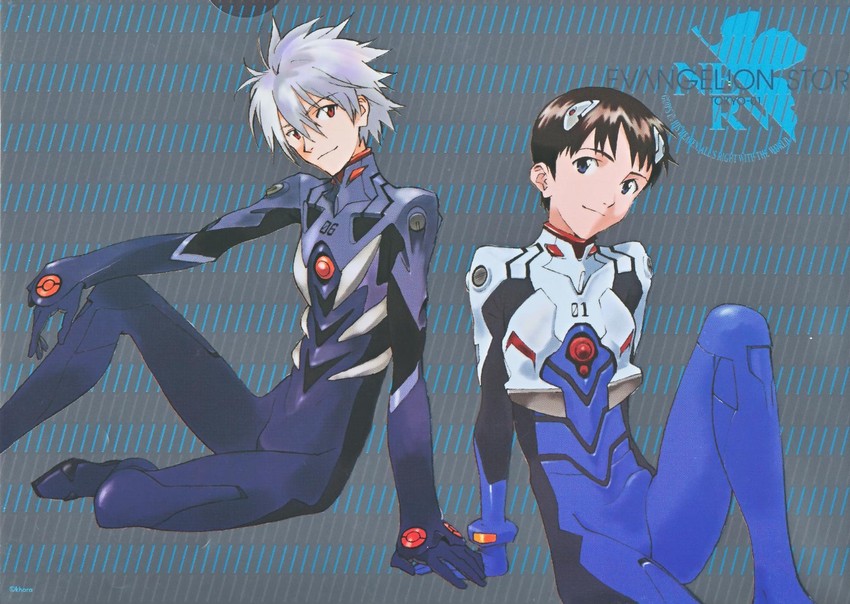 ikari shinji and nagisa kaworu (neon genesis evangelion and 2 more)