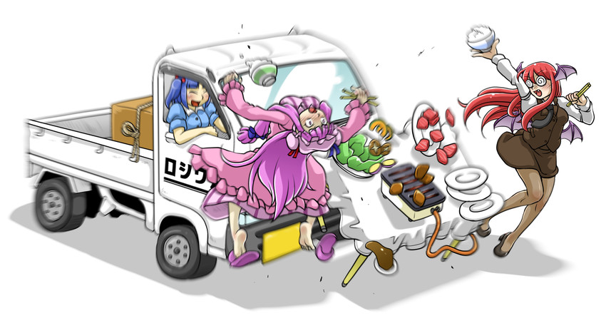 patchouli knowledge, kawashiro nitori, and koakuma (touhou) drawn by h.dupp_(nama_aakiruu)