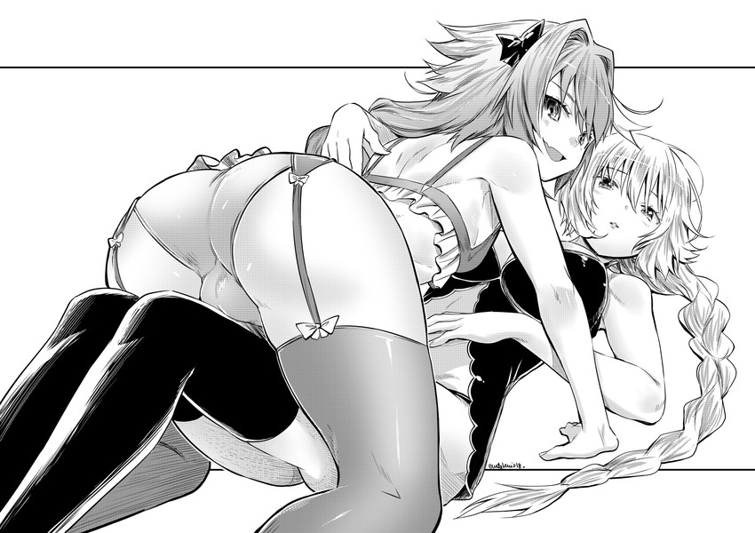 jeanne d'arc and astolfo (fate and 2 more) drawn by eudetenis