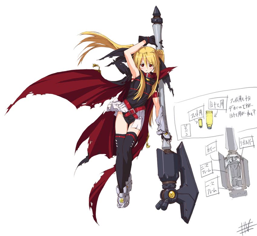fate testarossa and bardiche (lyrical nanoha and 2 more) drawn by wadatsumi_garland
