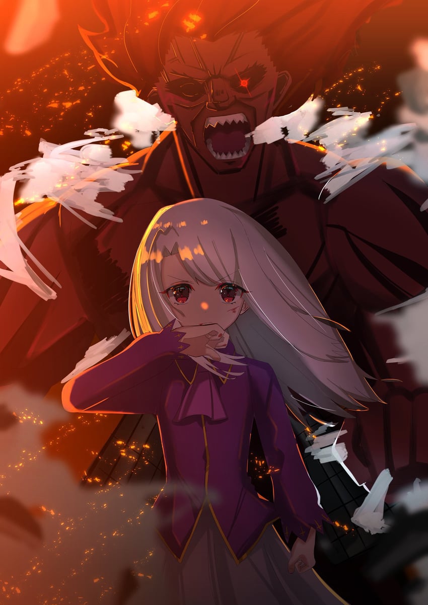 illyasviel von einzbern and heracles (fate and 2 more) drawn by musi_2nd