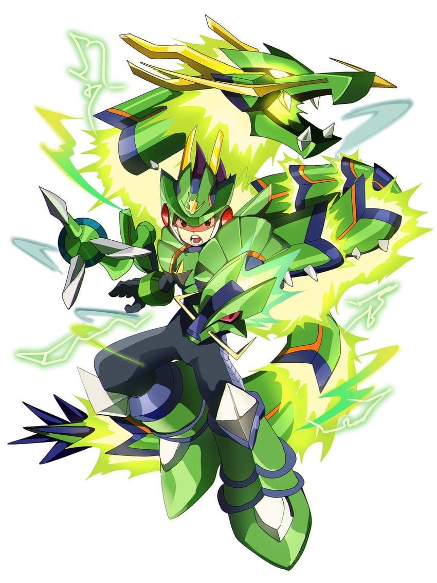 geo stelar and star force mega man (mega man and 2 more) drawn by magainu