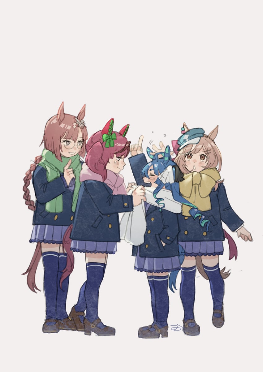 nice nature, twin turbo, matikane tannhauser, and ikuno dictus (umamusume) drawn by okurahomamikusa