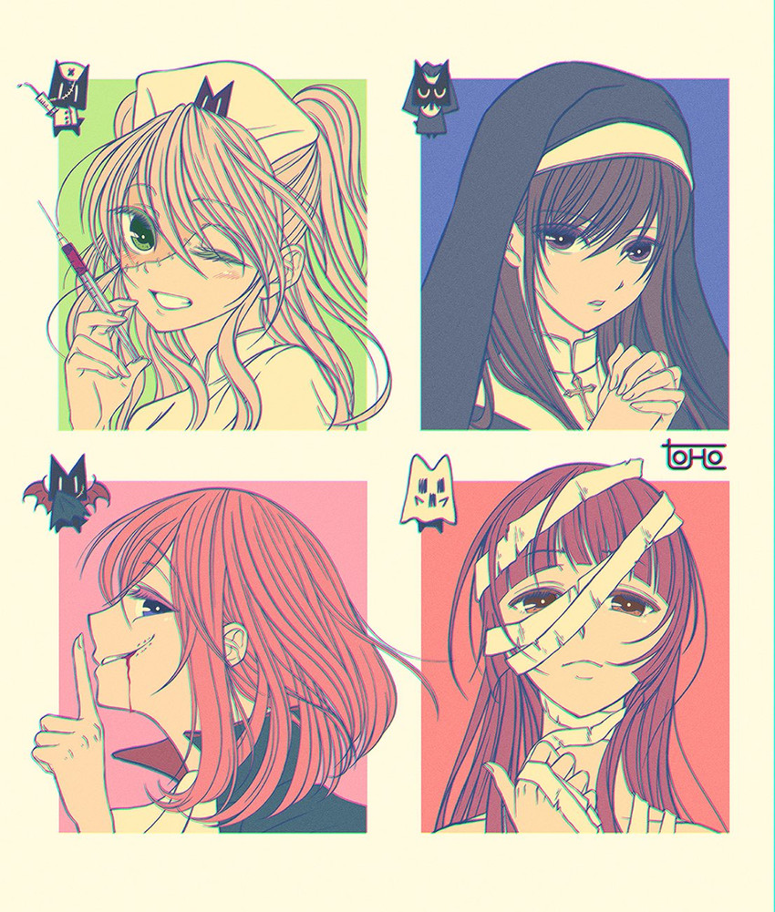 aihara yuzu, aihara mei, taniguchi harumi, mizusawa matsuri, and saburouta (citrus) drawn by toho_7