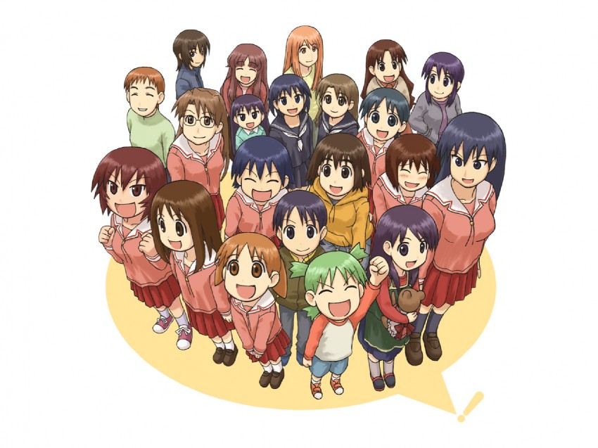 kasuga ayumu, koiwai yotsuba, sakaki, mihama chiyo, takino tomo, and 14 more (azumanga daioh and 1 more) drawn by emoncake.