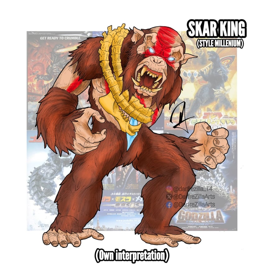 skar king (godzilla and 3 more) drawn by darfrezillaarts
