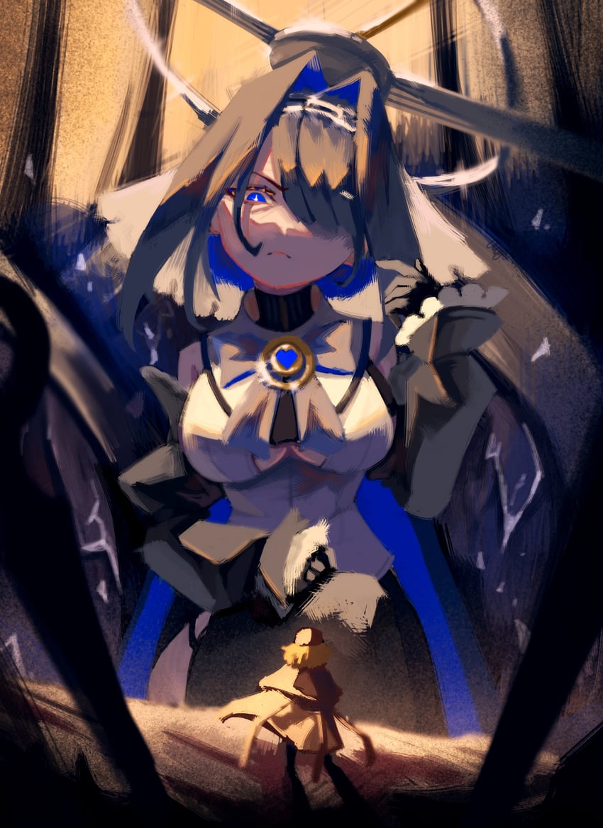 ouro kronii and watson amelia (hololive and 1 more) drawn by vonv_(sejvon)