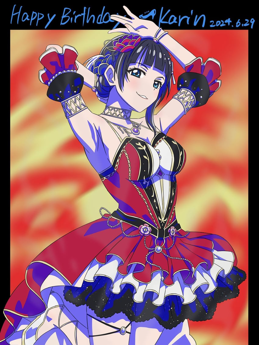 asaka karin (love live! and 1 more) drawn by myrain56991013