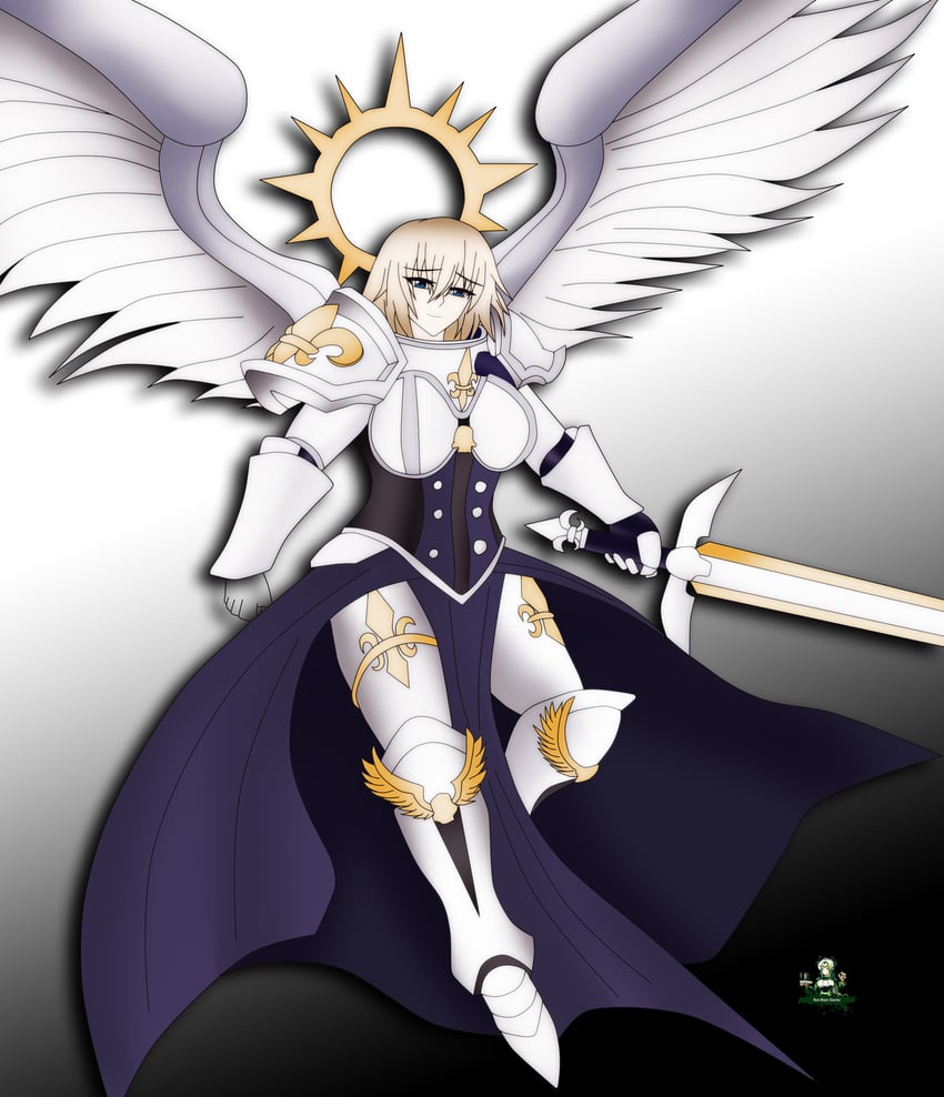 jeanne d'arc and adepta sororitas (fate and 2 more) drawn by noir-brs-115