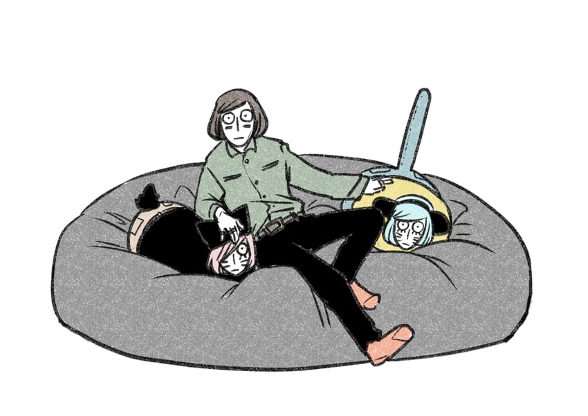 nyon, nyen, and luther von ivory (randal's friends) drawn by tsukasa_(tsukasa_mimizuku)