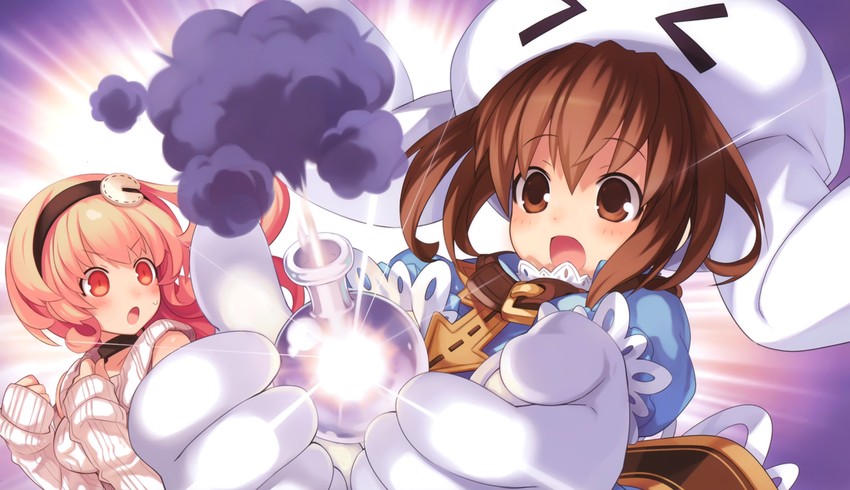 compa and gust-chan (neptune and 2 more) drawn by tsunako