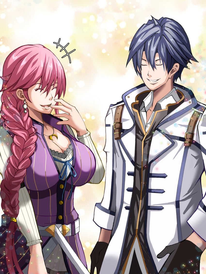 rean schwarzer and emma millstein (eiyuu densetsu and 2 more) drawn by brandie