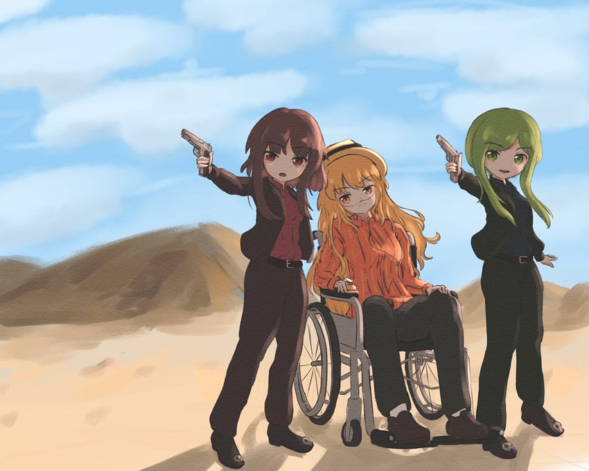 matara okina, nishida satono, teireida mai, and hector salamanca (touhou and 1 more) drawn by kokowoch