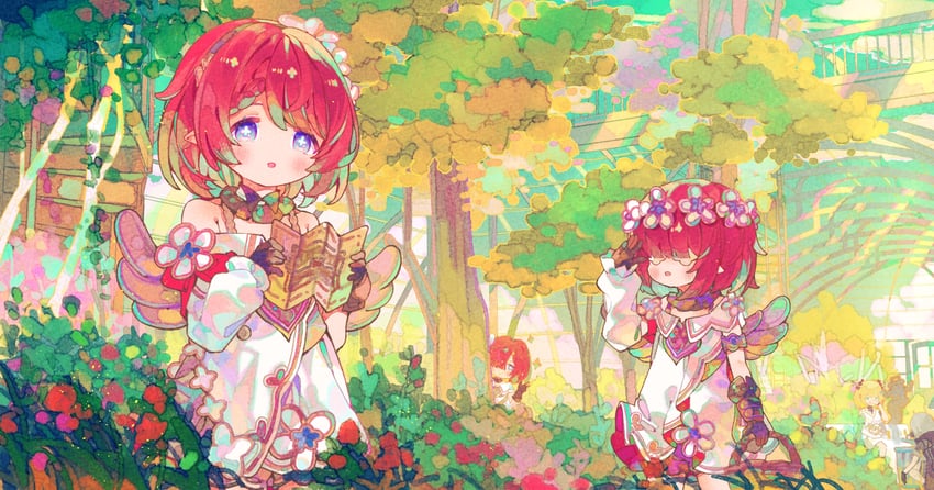 trailblazer, stelle, aglaea, tribbie, trianne, and 1 more (honkai and 1 more) drawn by xianyuzi