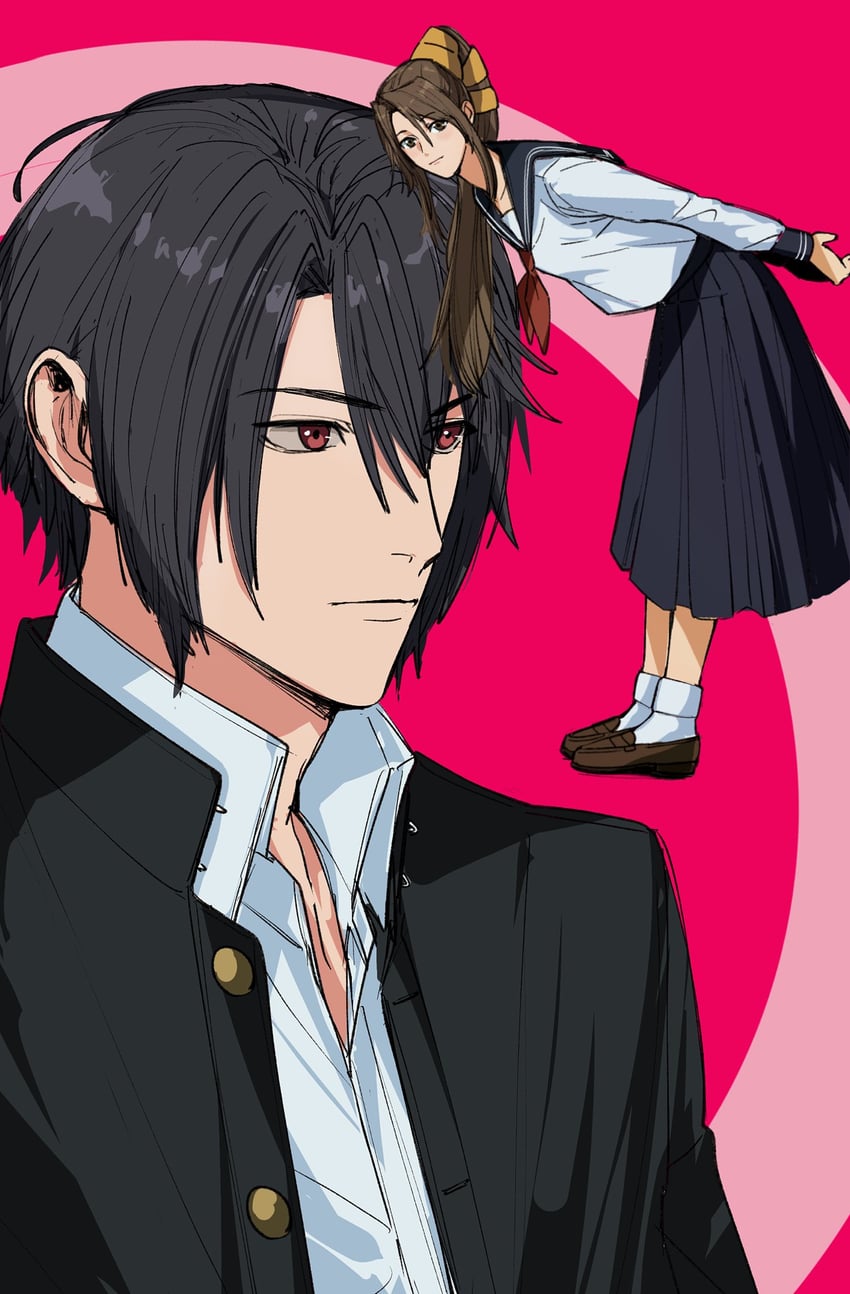 vincent valentine and lucrecia crescent (final fantasy and 2 more) drawn by amikoiiko