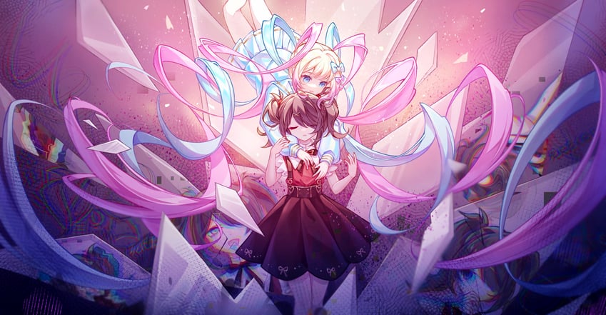chouzetsusaikawa tenshi-chan and ame-chan (needy girl overdose) drawn by mibai_yume