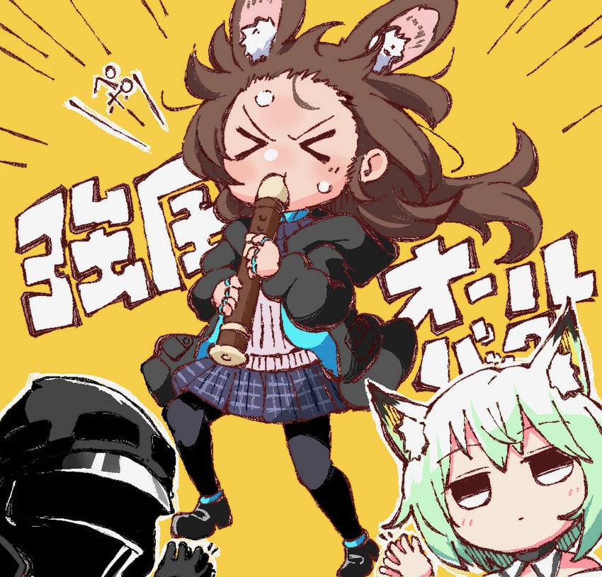 doctor, amiya, and kal'tsit (arknights and 1 more) drawn by kado_(hametunoasioto)