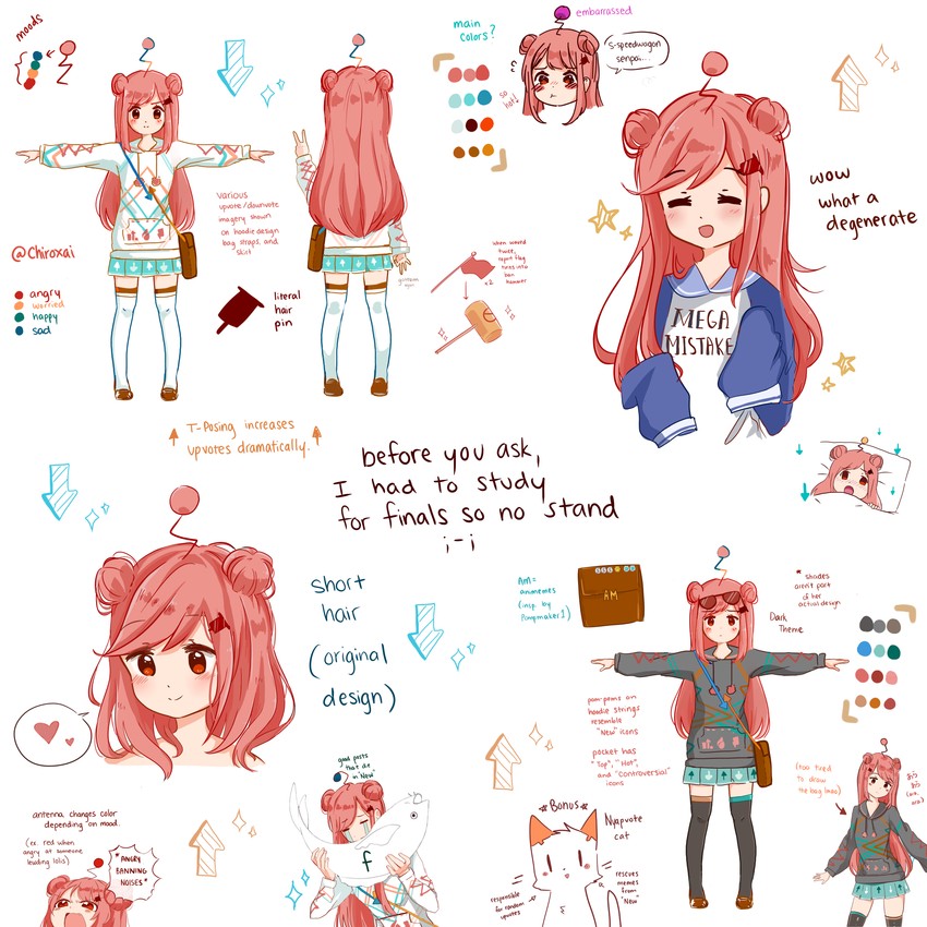 sachi (original and 1 more) drawn by chiroxai