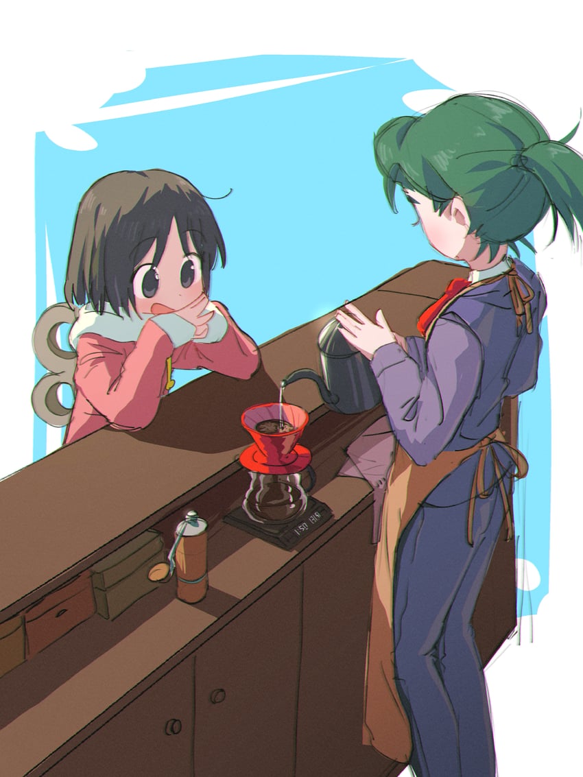 shinonome nano and hatsuseno alpha (nichijou and 1 more) drawn by jean_bomjan