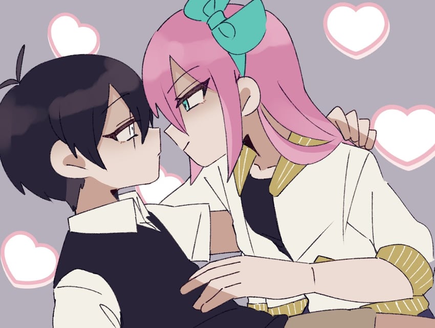 sunny and aubrey (omori) drawn by andou_(sino_spkt)