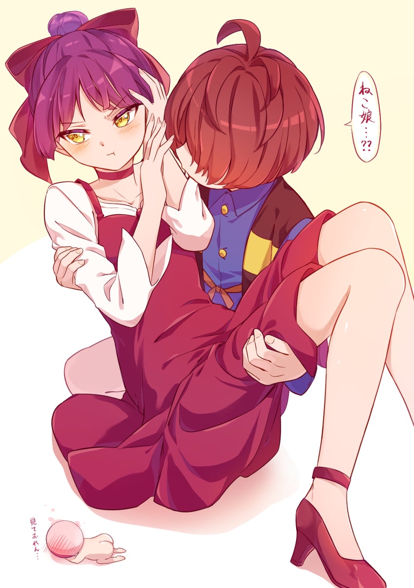 nekomusume, kitarou, and medama oyaji (gegege no kitarou) drawn by tetolapis