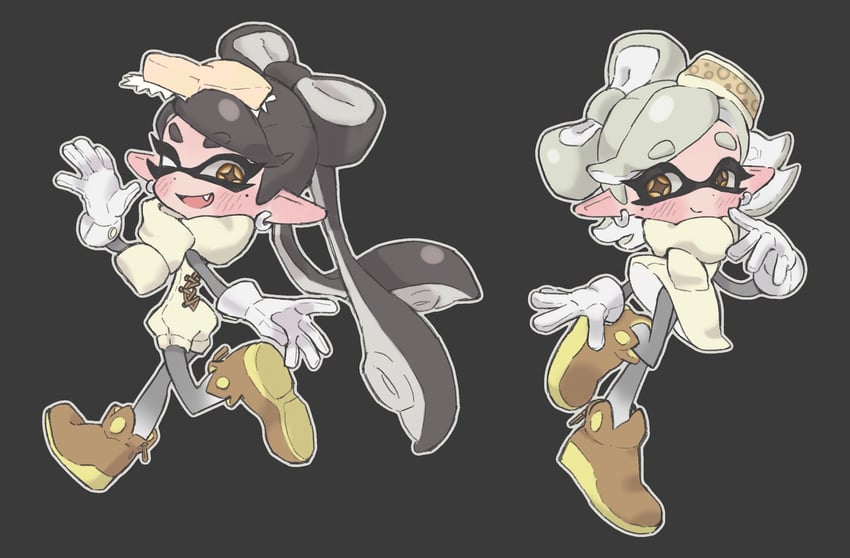 callie and marie (splatoon and 1 more) drawn by yabi_(akfkzkcl)