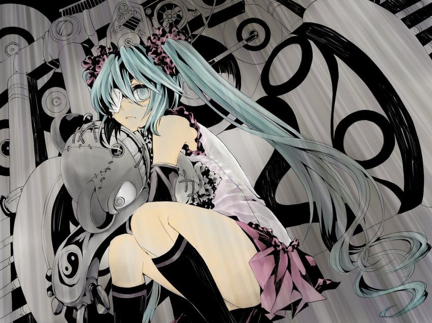 hatsune miku (vocaloid and 1 more) drawn by koruneiyu and macco