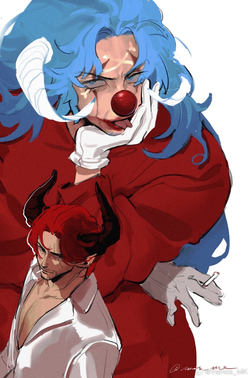 shanks and buggy the clown (one piece) drawn by vamos_mk
