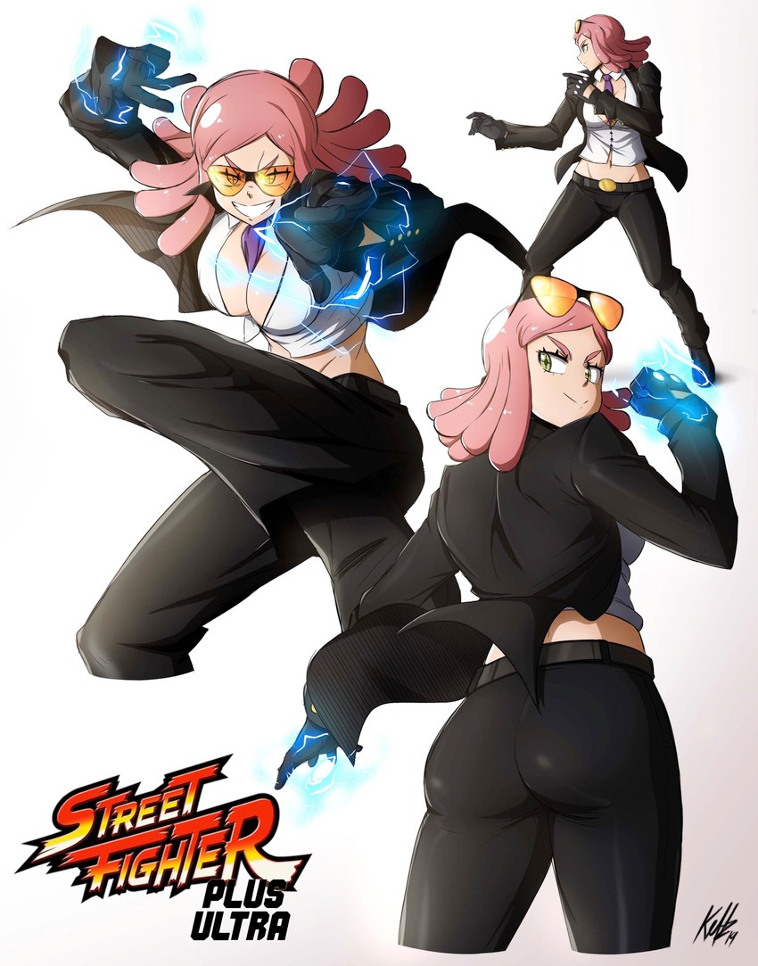crimson viper and hatsume mei (boku no hero academia and 2 more) drawn by kellzallday