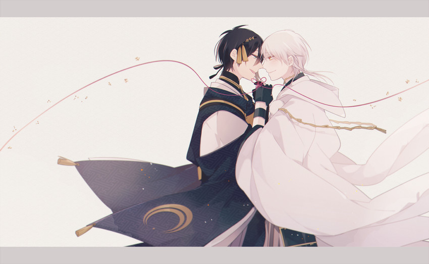 mikazuki munechika and tsurumaru kuninaga (touken ranbu) drawn by yori_(y_rsy)