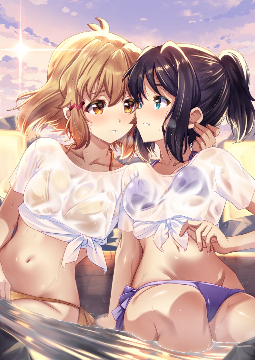 tachibana hibiki and kohinata miku (senki zesshou symphogear) drawn by mad_(hazukiken)