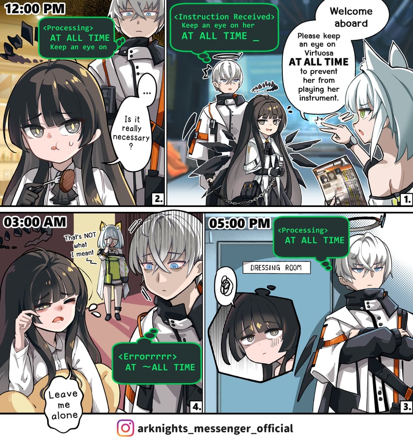 kal'tsit, virtuosa, and executor (arknights) drawn by hm_(hmongt)