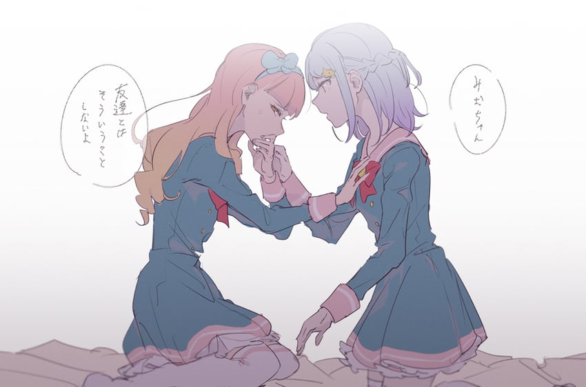 yuki aine and minato mio (aikatsu! and 1 more) drawn by shiontaso